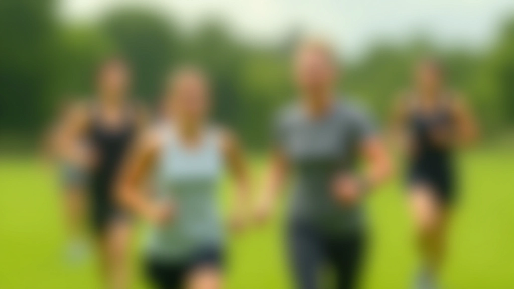 Group of adults aged 40-50 performing high-intensity outdoor exercises during a seasonal boot camp training session